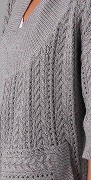 splendid 混色絞花針織開(kāi)襟羊毛衫 shopbop